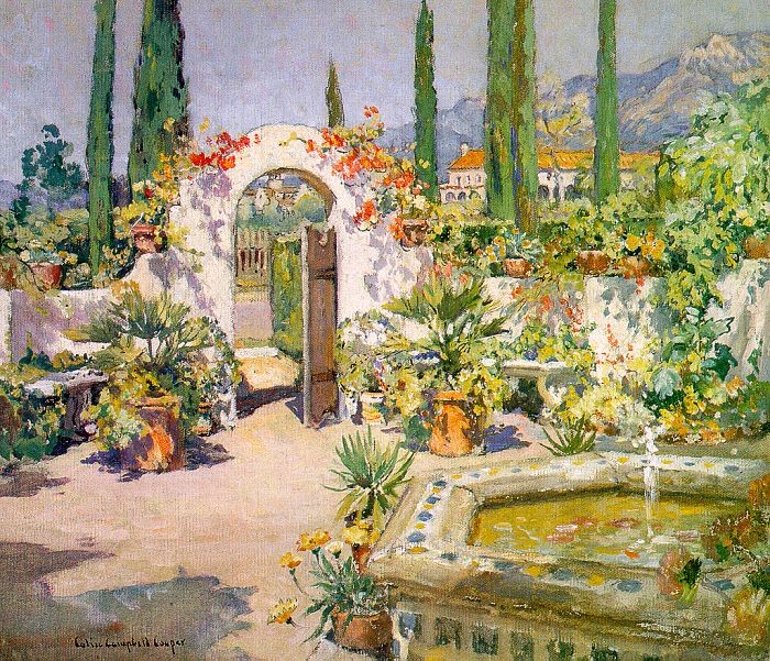 Unknown Artist ccooper A Santa Barbara Courtyard